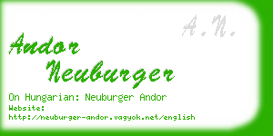 andor neuburger business card